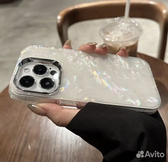Блестящий перламутровый чехол для iPhone