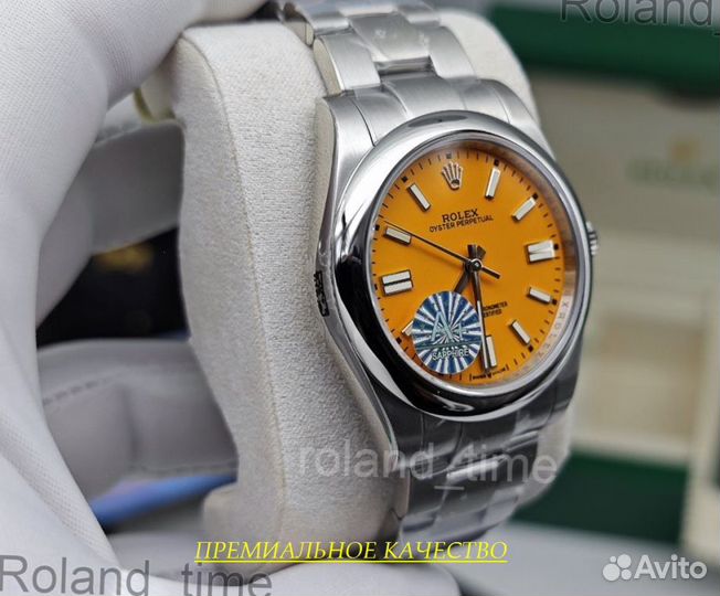Яркие красивые мужские часы Rolex Oyster Perpetual