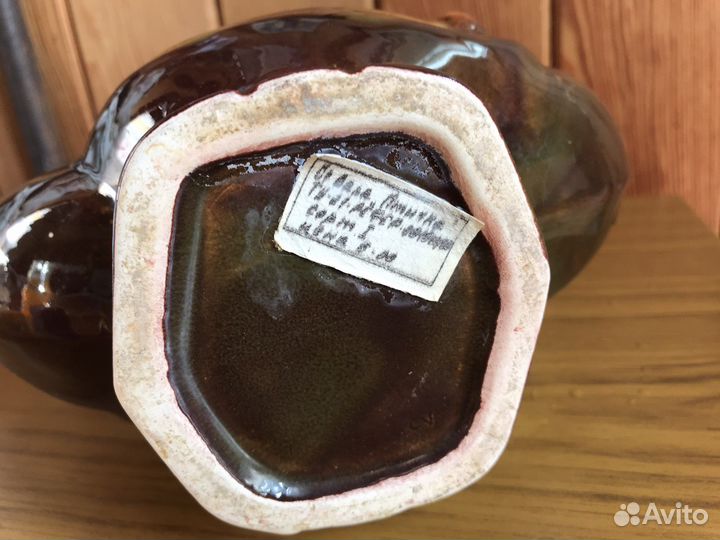 Ваза Обливная керамика РСФСР Птичка