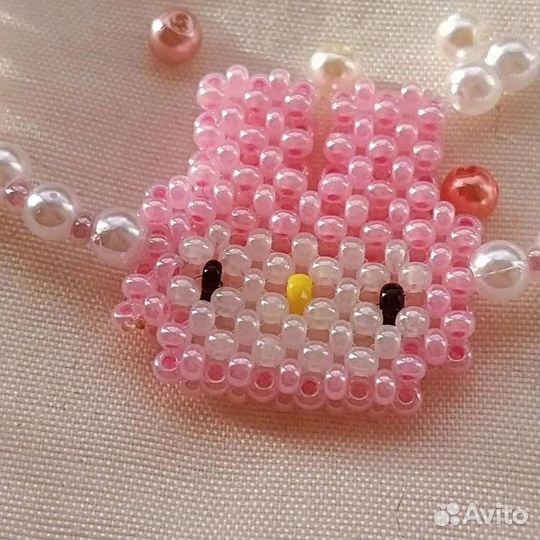 Чокер из бисера с My Melody (Hello Kitty)