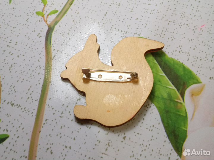 Брошь белка