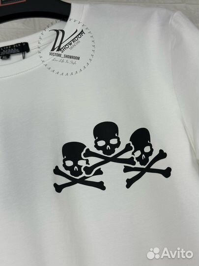 Футболка Philipp Plein Skull&Bones белая