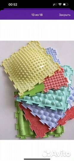 Детский развивающий массажный коврик для ног