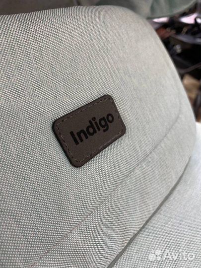 Коляска porto 2в1 (Indigo)(шалфей кожа+шалфей лён)