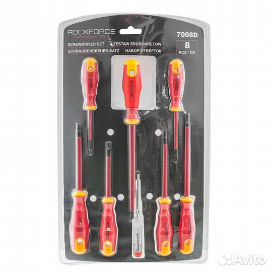 Набор отверток 8пр. Rock Force RF-7008D