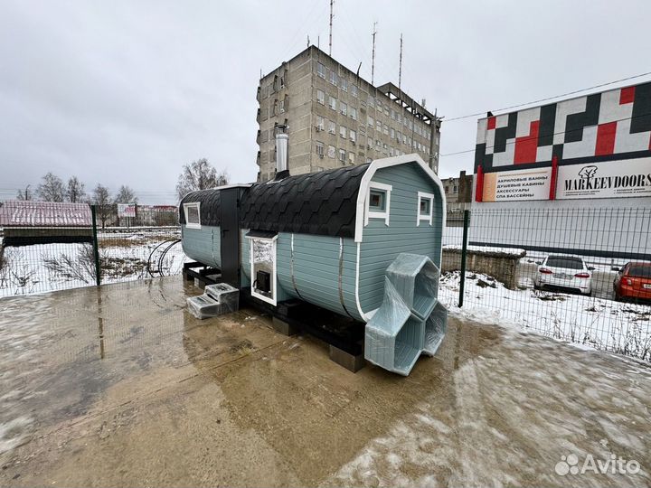 Баня бочка Квадро