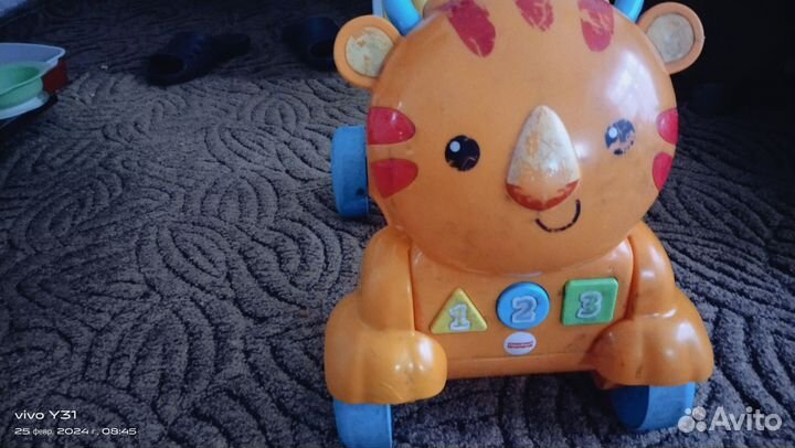 Тигр 2 в 1 каталка- толокар