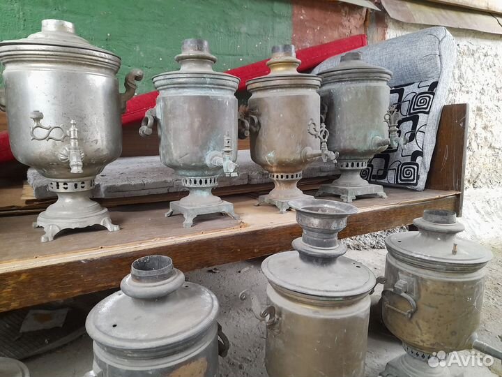 Самовар старинный угольный