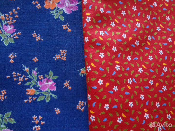 Ткань отрезы советские сатин, хлопок, фланель