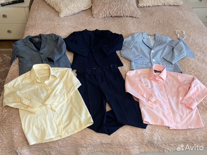 Пиджак, рубашка, костюм на мальчика р.116-134