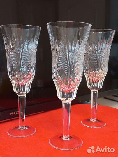 Набор хрустальных фужеров СССР