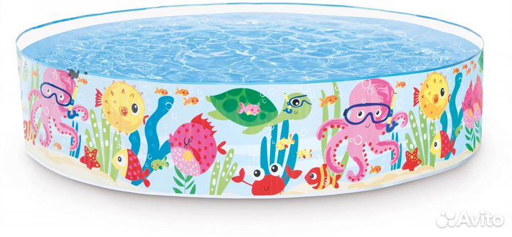 Детский бассейн с жёстким бортом Intex Подводные и
