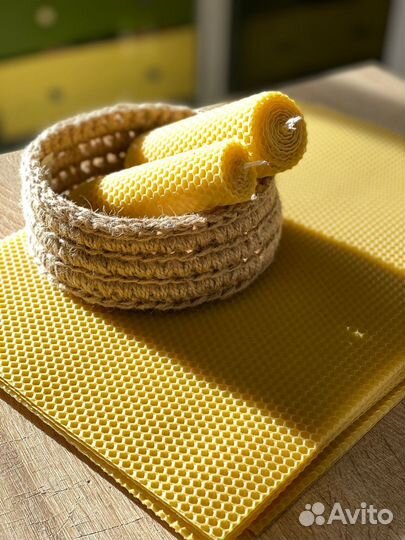 Круглая корзинка из джута