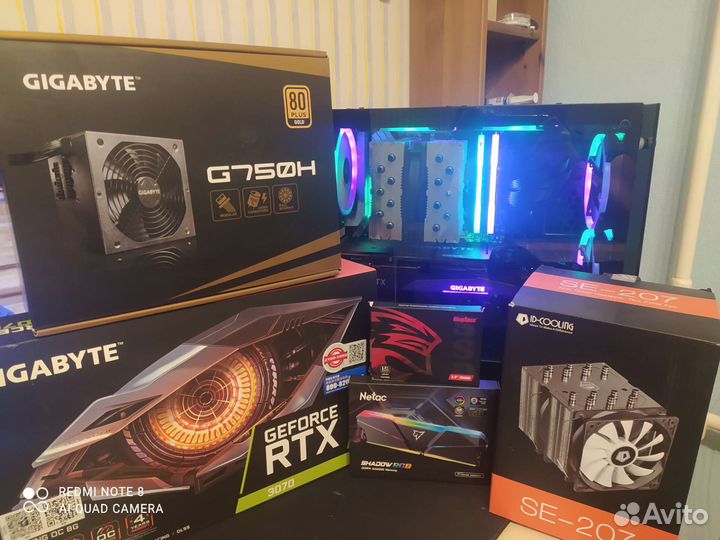 Игровой пк Ryzen 7 3700x, RTX 3070
