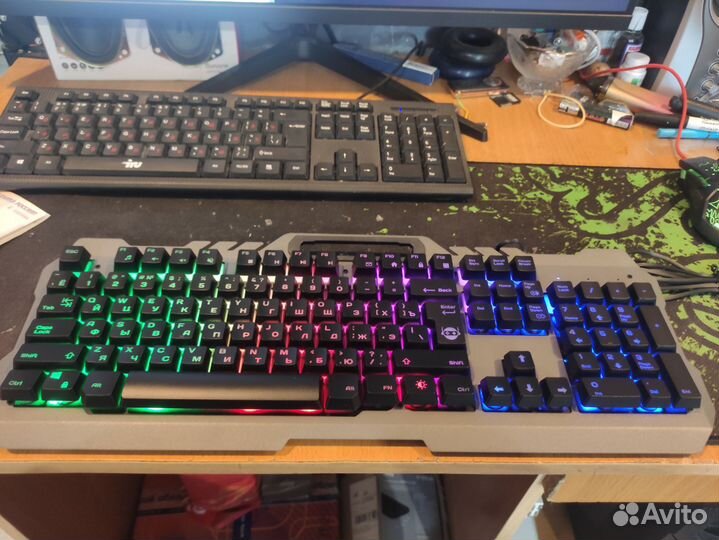 Клавиатура Игровая, митал, с подсветкой
