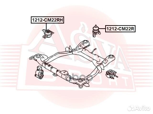 Подушка двигателя правая 1212CM22RH asva