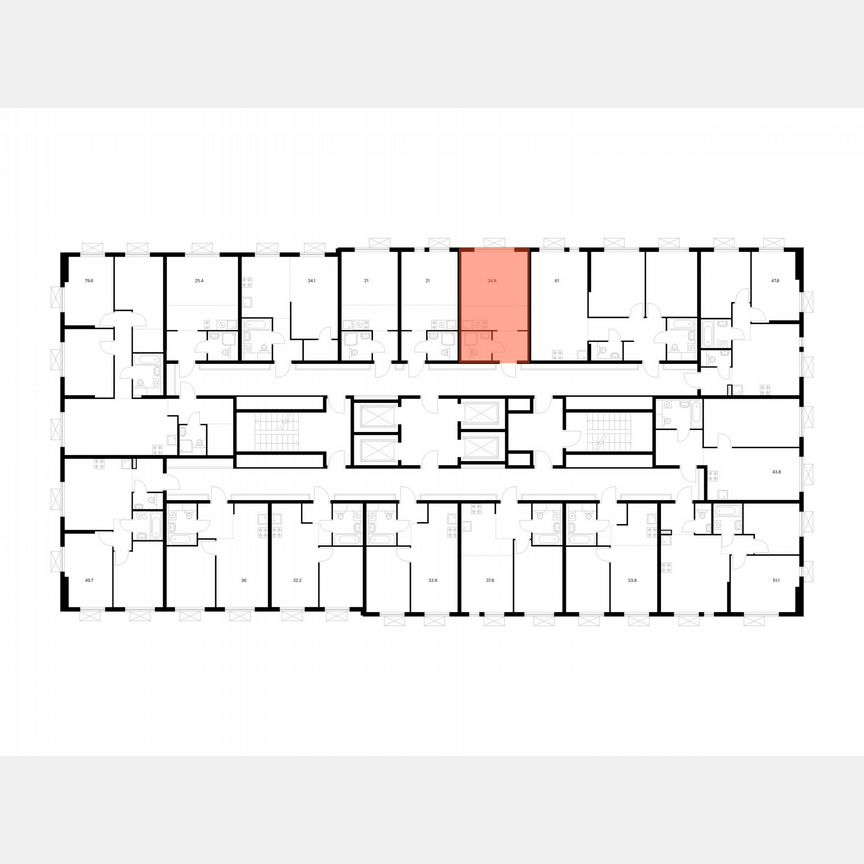 Квартира-студия, 24,8 м², 13/24 эт.