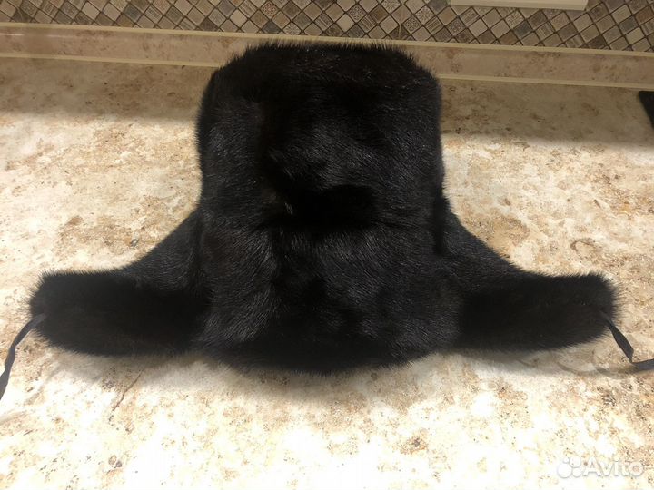 Норковая цельная шапка