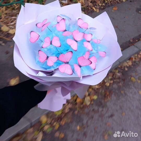 Букет, букет из бабочек, букет из конфет