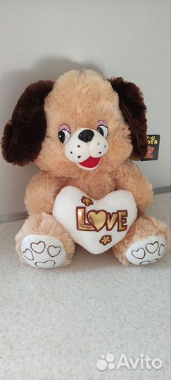Мягкие игрушки. Собака с сердцем