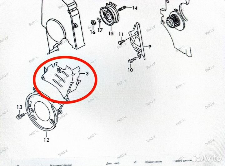 Кожух ремня грм Audi volkswagen 06а109147f