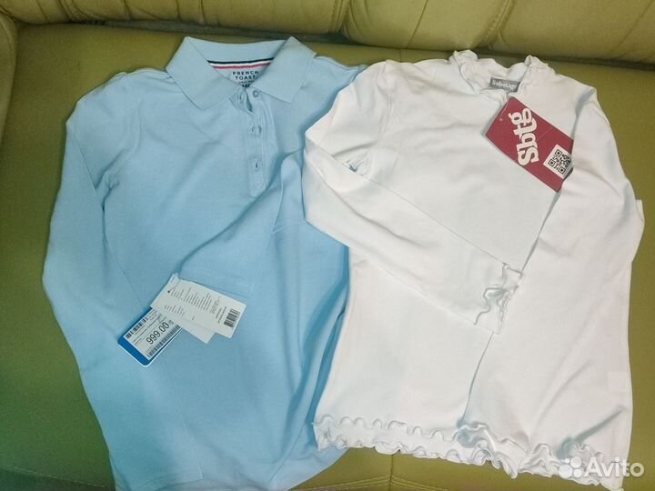 7 блузок, водолазок,поло 146-152