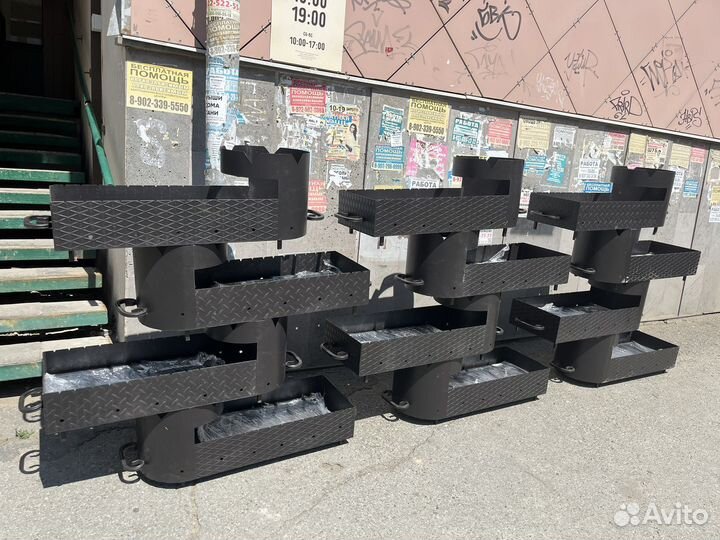 Мангалы с печью под казан гриль разборные