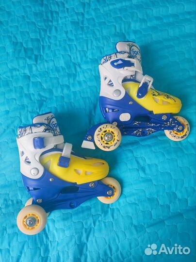 Роликовые коньки детские раздвижные 27-30 новые