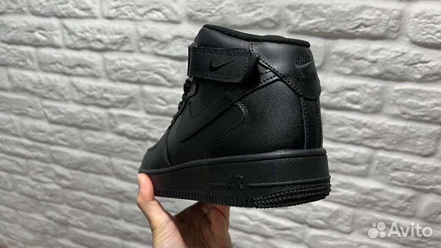 Nike Air Force 1 '07 mid Нат.Кожа 36 - 45 black