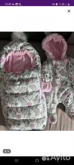 Конверт на выписку для девочки зима