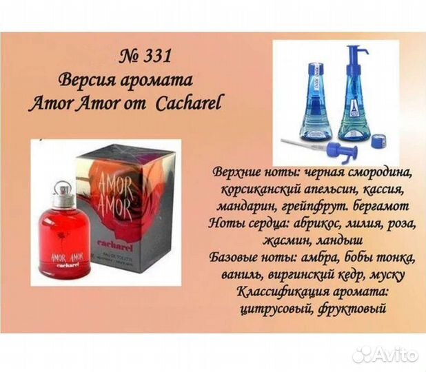 Духи женские Amor Amor Cacharel