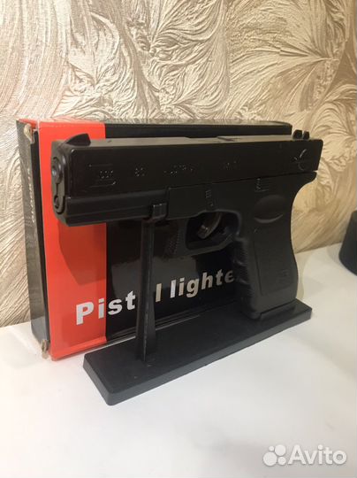 Зажигалка turbo в виде пистолета Glock 18