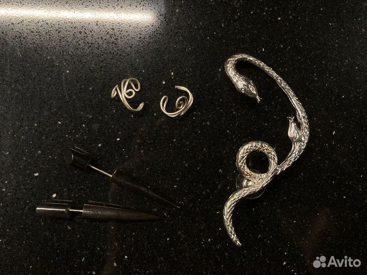 Готические рокерские украшения для ушей