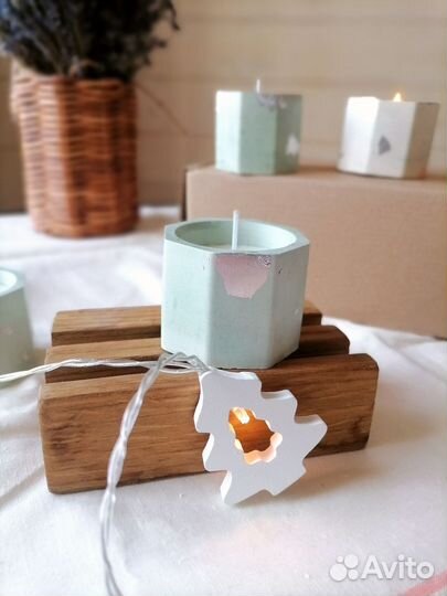 Свеча ароматическая в гипсе
