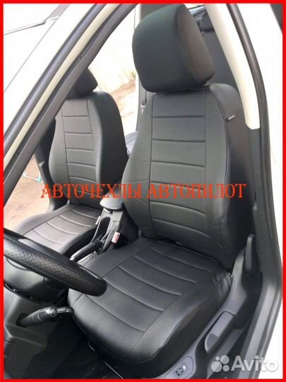 Чехлы Автопилот Peugeot 308 из экокожи чёрные