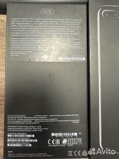 iPhone 7 Plus Память 128 гб Цвет «черный оникс»