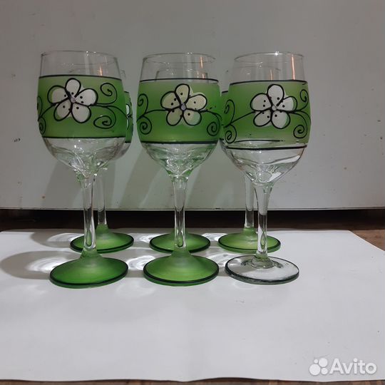 Бокалы для вина СССР, ручная работа