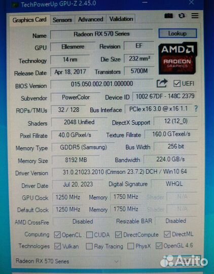 Видеокарта Red Dragon Radeon RX 570 8GB