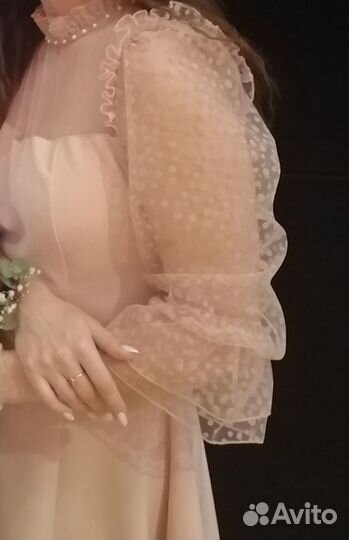 Платье нарядное розовое 44 46 48 размер