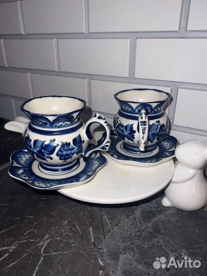 Фарфоровая посуда гжель