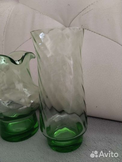 Ваза цветное стекло ссср.Осталась одна ваза