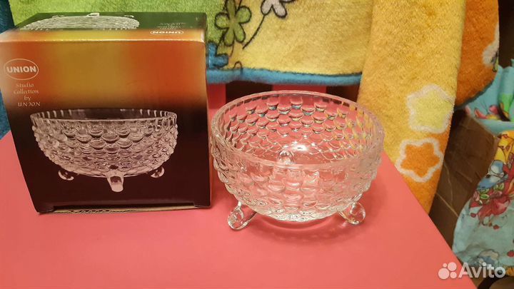 Посуда-конфетница/салатник новая стекло