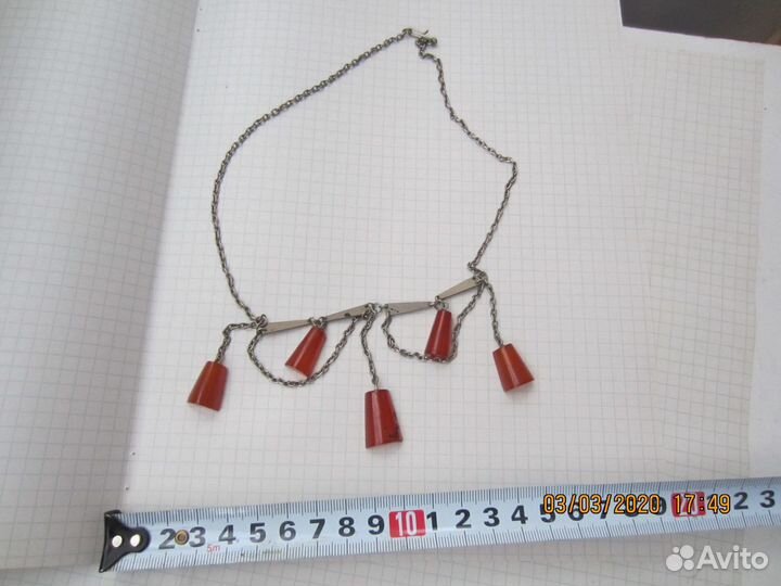 Колье с янтарем СССР Натуральный Янтарь