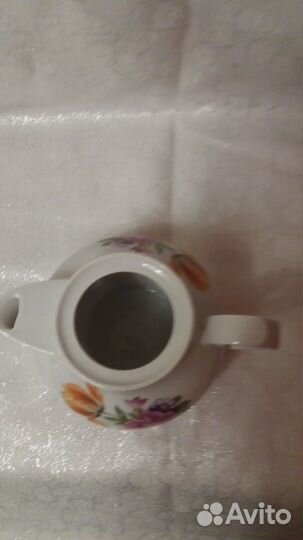 Чайник заварочный винтажный, фарфор, гдр