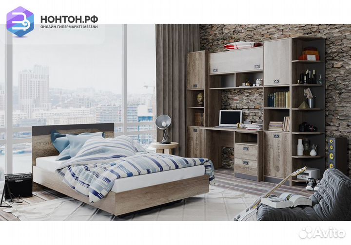 Спальный гарнитур Пилигрим №3 дуб каньон светлый