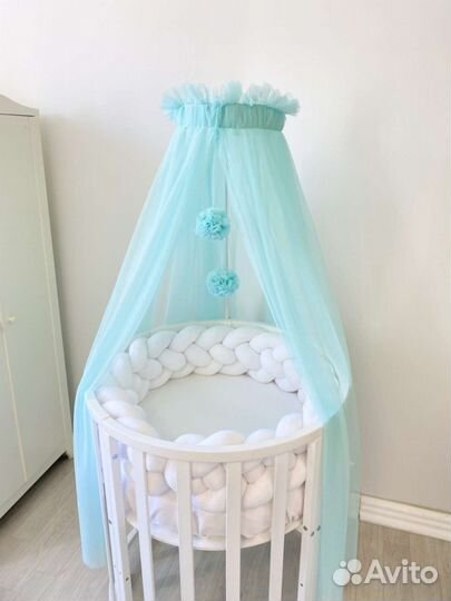 Бортики и балдахин в кроватку