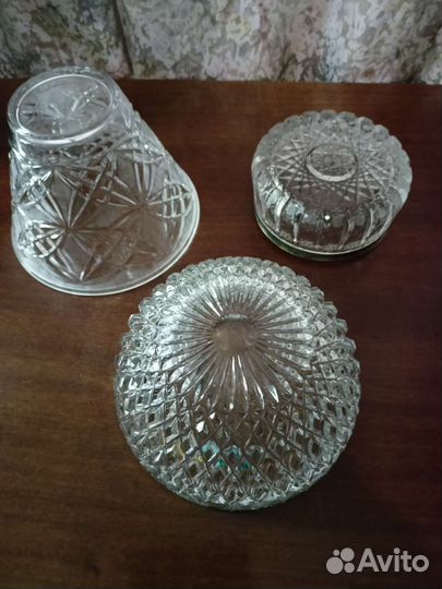 Ваза для фруктов, салатницы СССР хрусталь