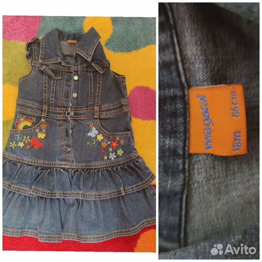 Джинсовые комбинезоны 86 92