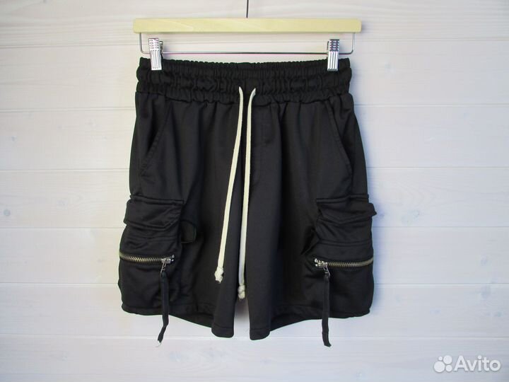 Mnml мужские чёрные свободные шорты авангард