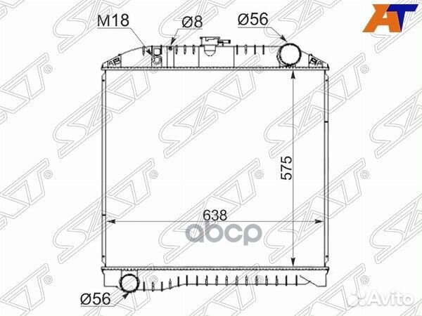 Радиатор Hino Ranger 01-17 HI0009-2 Sat